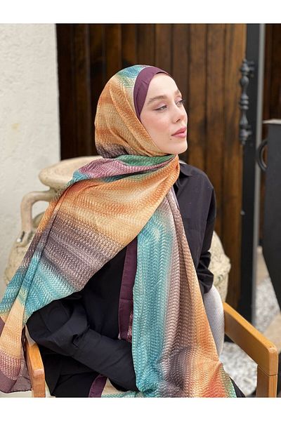 Modakaşmir Σάλι Lina με μοτίβο Hira