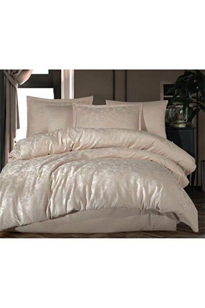 Clasy Exkluzivní žakárová sada povlečení z bavlněného saténu Pavaya v2 krémová