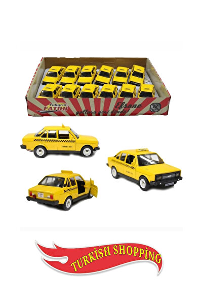 shop 1:36 Ölçek Hacı Murat 131 Taksi Sesli ve Işıklı Metal Çek Bırak Kapıları Açılır
