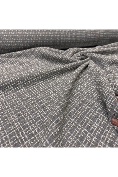 Yaren Ülker Tüvit Şanel Kumaş Çift En Simli Kışlık & Mevsimlik %100 Pamuk Dok...