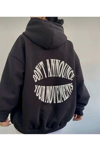 BLYDE LAYY Women's 3 Thread Dont Hoodie Sweatshirt Black