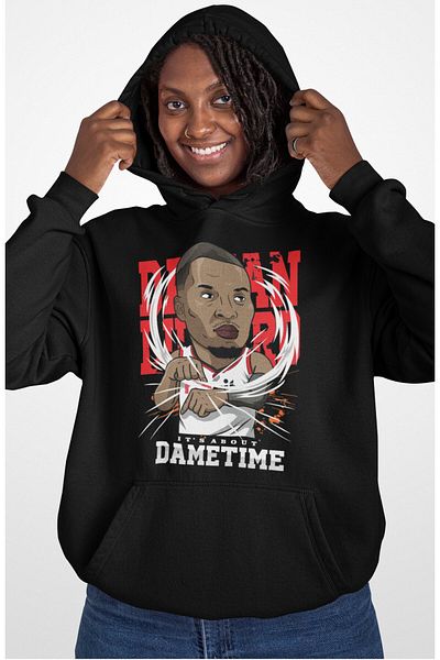 Fuddy Moda Φούτερ με κουκούλα Unisex Damian Lillard, Φούτερ με κουκούλα με θέμα μπάσκετ