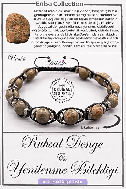 Erilsa Certified Aaa+ Quality Natural Terahertz - Unakite Spiritual Balance R...