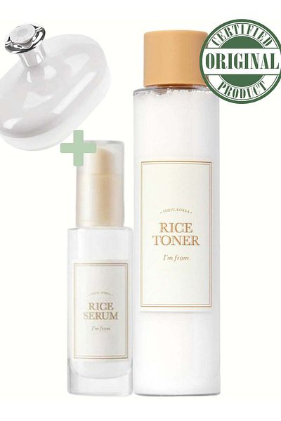 I'm From Pure Rice Glow Set - Toner & Face Serum for Brightening & Even Skin Tone