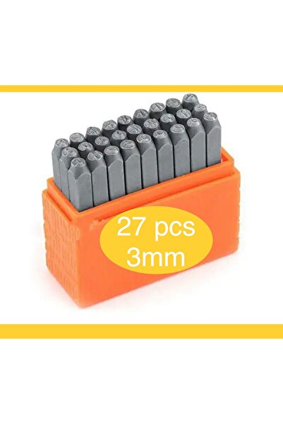 BGA 27 parça harf damga seti, 3mm A-Z alfabe numarası damga aracı 3mm
