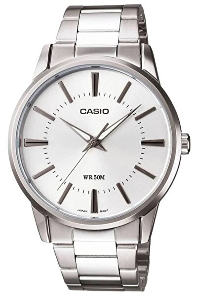 Casio Gümüş Renk Çelik Kordon 50 Metre Su Geçirmez Erkek Kol Saati