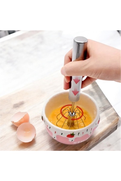 Home Otomatik Paslanmaz Çelik El Mikseri – Pratik Basmalı Karıştırıcı, Süt Kö...