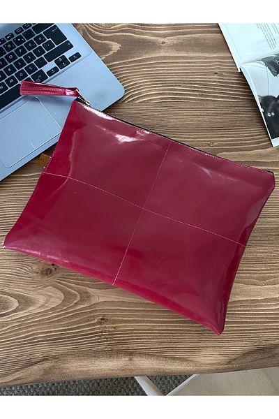 LUNAFEL حافظة كمبيوتر محمول حمراء اللون لجهاز Macbook Tablet iPad لأي بوصة