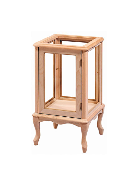 Mobilya Baba Keban Küçük Camlı Gümüşlük Cilasız Ham Ahşap