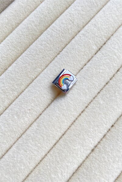 Diamara Designs Italian Rainbow Figured Women Charm Stainless Steel