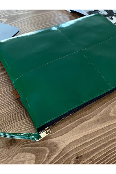 LUNAFEL Πράσινη θήκη για φορητό υπολογιστή Macbook Tablet Ipad Θήκη Υπολογιστή με Παχύ Προστατευμένο Καπιτονέ Ύφασμα - Όλα τα ίντσες