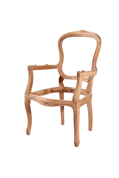 Mobilya Baba Etimesgut Oymalı Berjer Cilasız Ham Ahşap