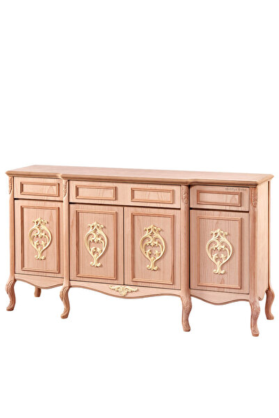 Mobilya Baba Manyas Oymalı Konsol Cilasız Ham Ahşap