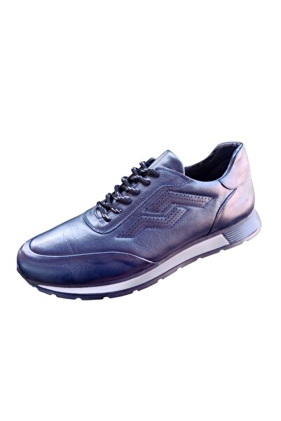 Tardelli 4401 Lacivert Renk Spor Hakiki Deri Büyük Numara Erkek Sneaker 46-47-48-49-50 Numara