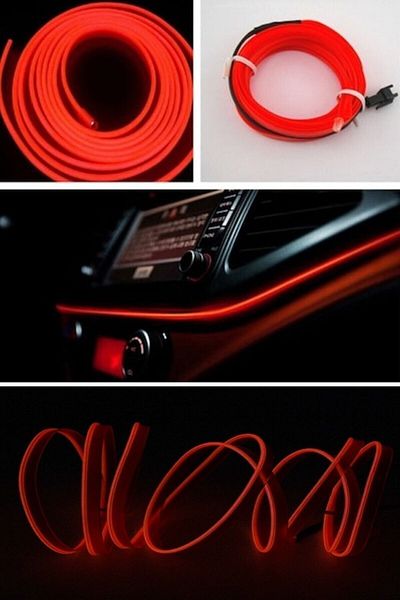 BoostZone LED توربيد أحمر داخل السيارة - حبل نيون LED