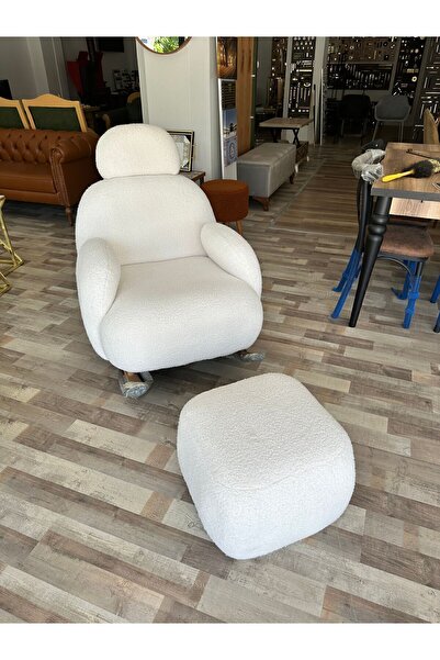 Kreazen Pufyy Sallanır Koltuk Puf Tedy Kumaş