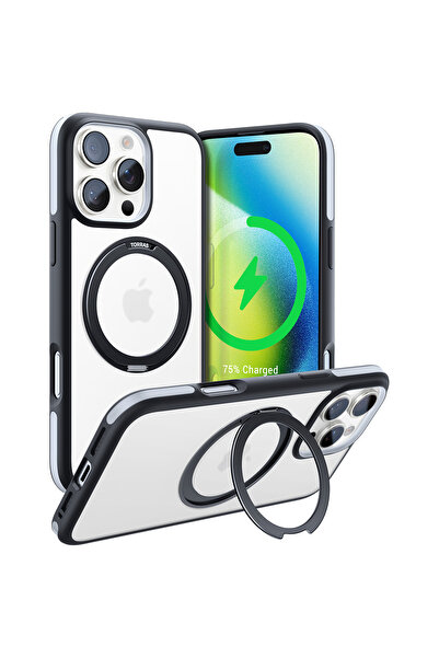 TORRAS حافظة MagSafe قابلة للدوران 360 درجة لهاتف iPhone 16 Pro Max، درجة عسك...