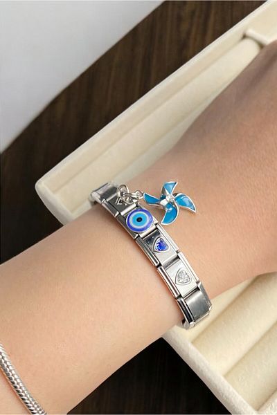 Diamara Designs Italian White Heart Figured Women Charm
