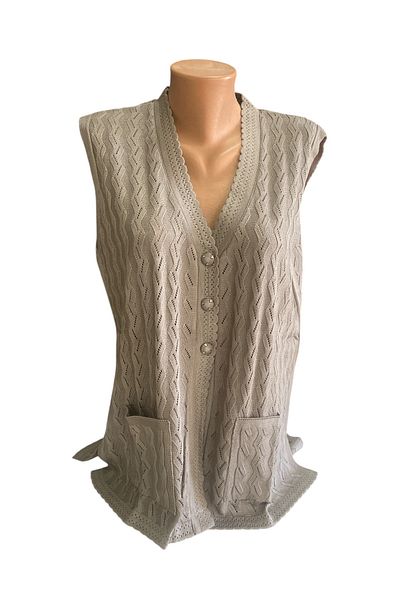 BURSPA Relaxed Cut Seasonal Mercerized Cream Mother Women's Vest