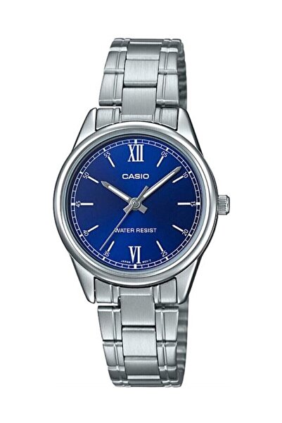 Casio Kadranı Lacivert Kordonu Gri Renk Garantili Lüx Model Kadın Kol Saati