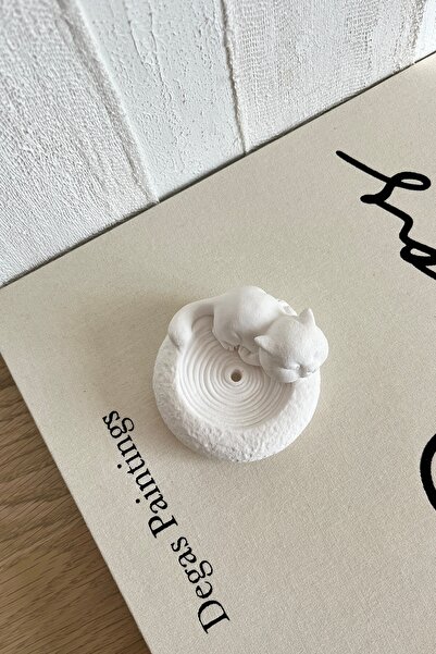 Mandalin Art Studio Kedi Figürlü Dekoratif Mini Tütsülük