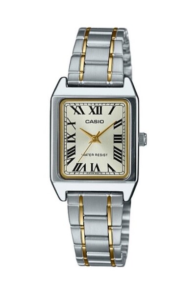 Casio Çelik Kordon Sarı Gri Renk Dikdörtgen Kasa Kadın Kol Saati
