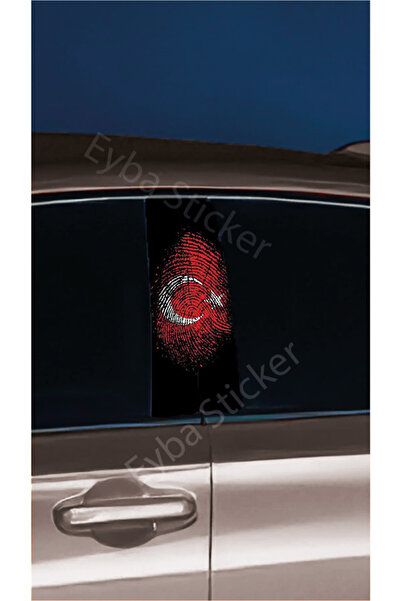 EYBA STİCKER Araç Kapı Direk Kaplama Folyosu Desenli DRK22 (Sağ Sol Takım) (2 Adet) - 22x50 Cm