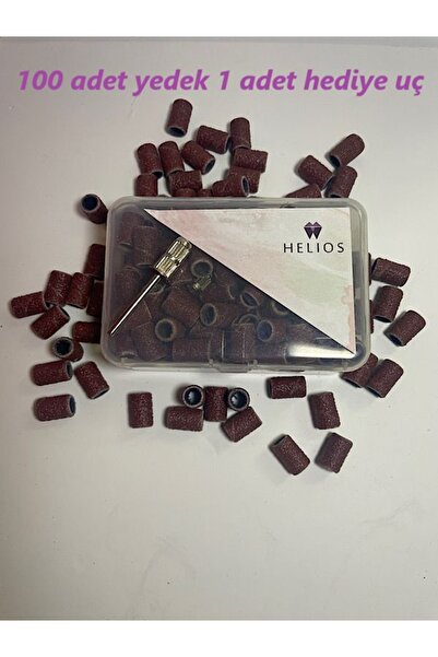 Helios 100 adet özel kutusunda Kalıcı Oje Ve Protez Tırnak Çıkartma Freze Ucu...