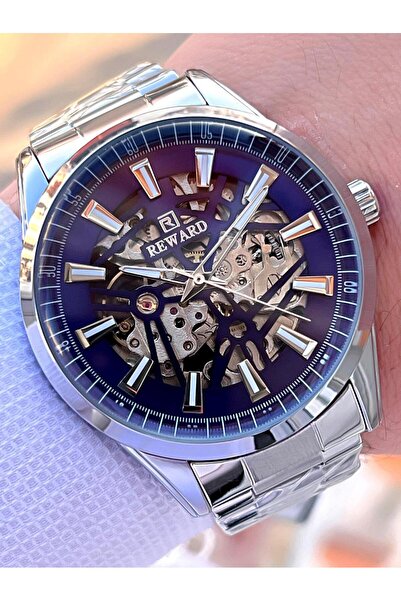 Reward Special Design Automatic Mechanism Steel Cord 5 Atm Water Resistant Me...