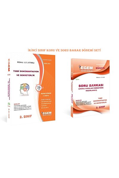 Egem Eğitim Yayınları AÖF Tıbbi Dokümantasyon Ve Sekreterlik 2 Sınıf Bahar Dö...