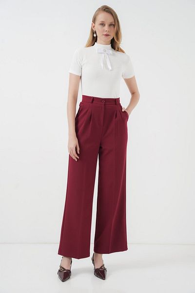 MRA Fashion 926 Collar Detail Short Sleeve Blouse - White