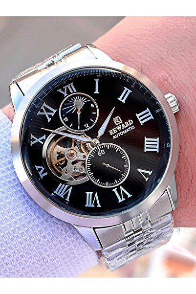 Reward Özel Tasarım Otomatik Mekanizma Çelik Kordon 5 Atm Suya Dayaknıklı Erk...