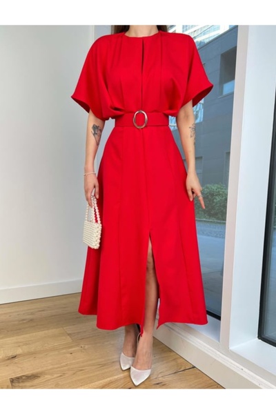 LİBAS Belt Detail Midi Dress