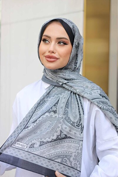 İpekseli GRİ İpekseli Etnik Desen Soft Şal