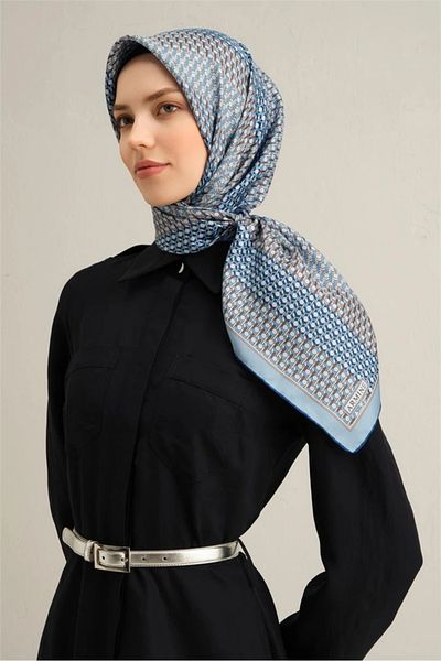 Armine Eșarfă din twill de mătase pură cu model 9319- 81