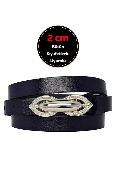 GoDeri Coloană 100% reală, subțire cu cataramă argintie, 2 cm, mediu. Pahar și bici