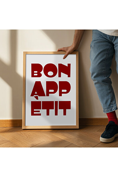 DES VU PRINT Bon Appetit, Mutfak Temalı Çerçevesiz Poster