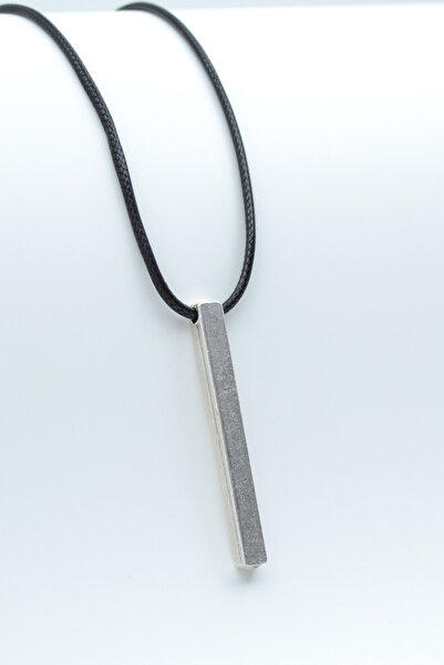 Bu Farklı Çubuk Gümüş Kaplama Deri İp Kolye