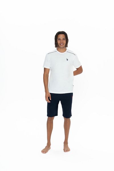 U.S. Polo Assn. Original Licensed New Season Men's 3 Piece Round Neck T-Shirt Shorts Pajama Set