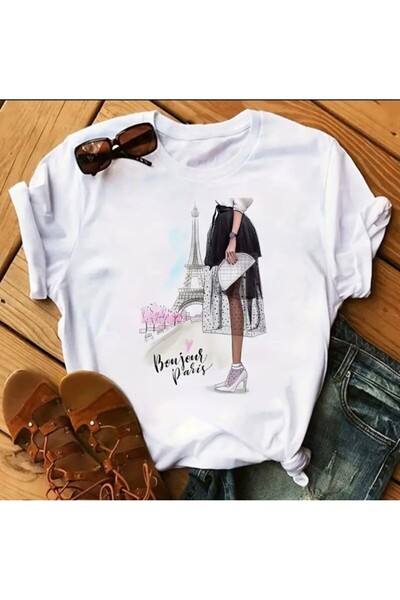 Panda Baskı Tekstil İn Paris Özel tasarım Tshirt