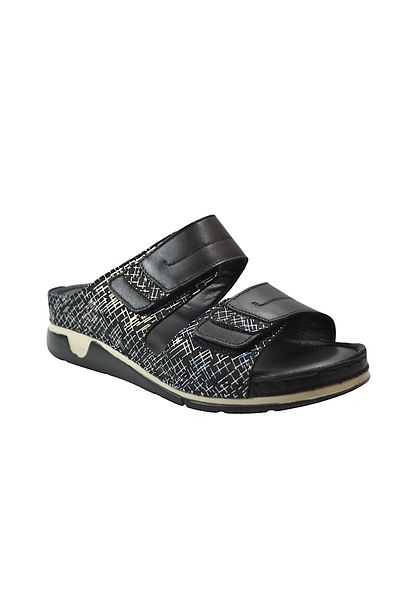 Beety 419-17 Papuci de mama pentru femei, ortopedici, anatomici, din piele naturală, negru