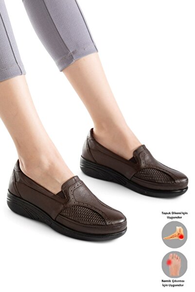 By Yağlıoğlu 92107 Pantofii ortopedici din piele pentru femei sunt potriviți ...