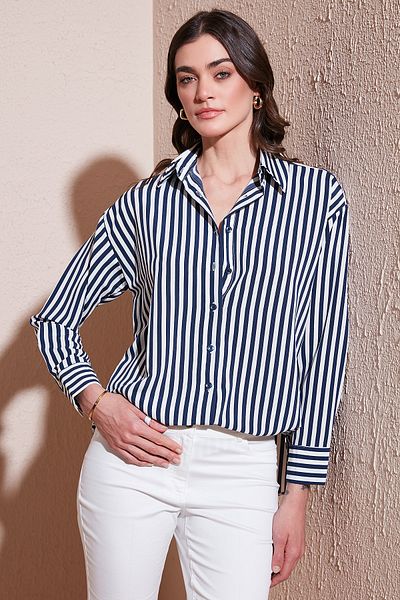 Lela Standard Fit Classic Collar Striped Shirt Shirt 6772894