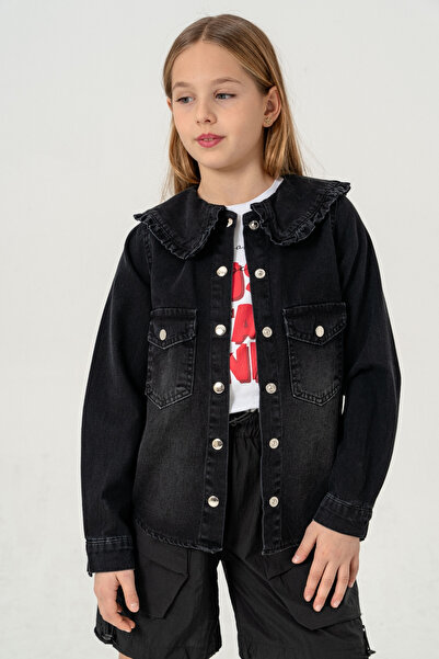 GİYİCEM TEKSTİL Дівчачий комір Fırsal T-Shirt Двохкомпонентний комплект