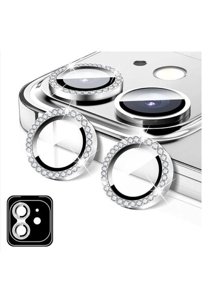 izzytech واقي عدسة الكاميرا فائق التحمل ومضاد للخدش بلون فضي متوافق مع هاتف i...