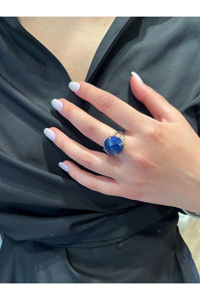 AURA Lapis Lazuli Stone Natural Stone Ring