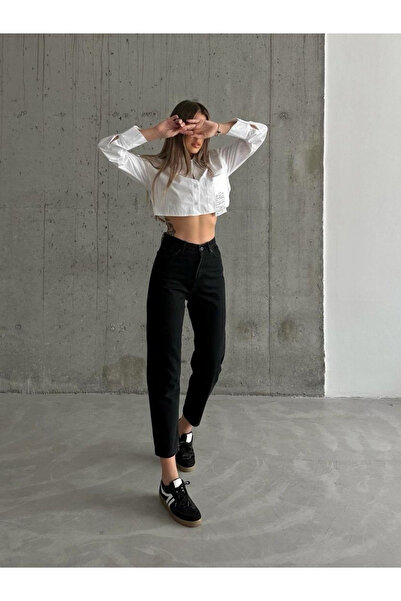 Viola Black Jeans Julia Milano Νέα σεζόν Clara Γυναικεία μη ξεθωριασμένη μαύρ...