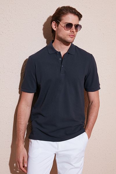 Buratti Ανδρικό μπλουζάκι με βαμβακερό κουμπιά Reguler Fit POLO POLO COLLAR 5902127
