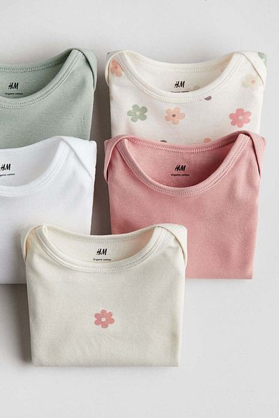 H&M 5-pack long-sleeved bodysuits