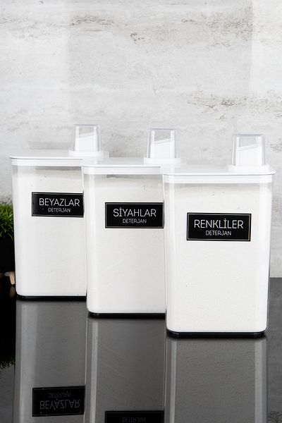 Dolkin Home 3 Detergent Box Set Colors Whites Blacks Labeled 3000ml Self Scale Mica